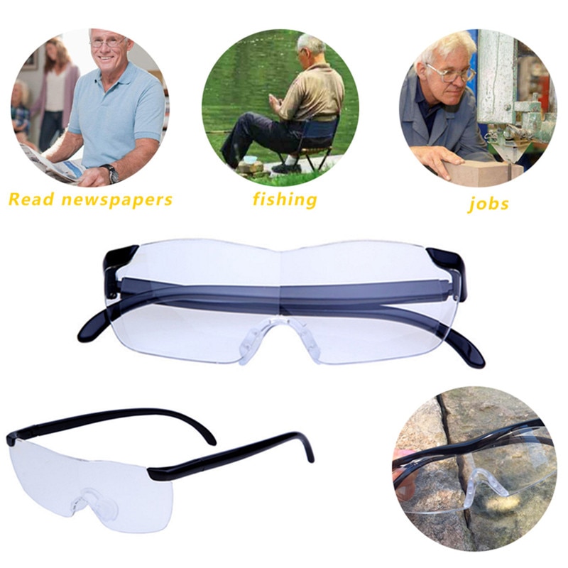 Dezelfde Visie 250% Vergrootglas Vergroting Unisex Eyewear Leesbril Vergrootglas Lezen Lichtgewicht Bril