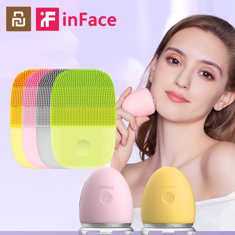 Xiaomi Inface Ultrasonic Ion Skin Cleaning Instrument And Face Facial Vibration Massage Ion Introduction Skin Tender And Shiny