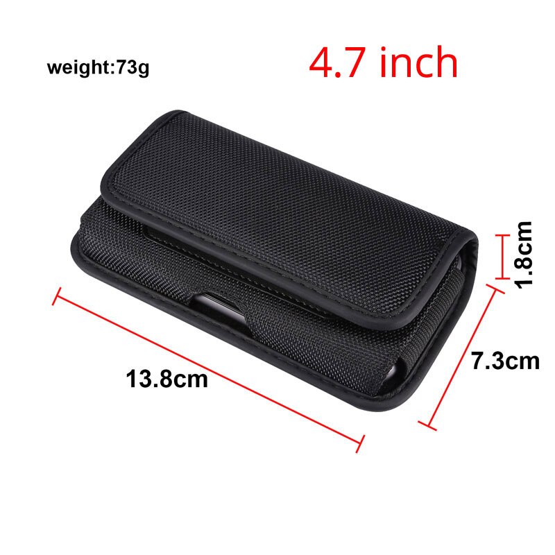 4.7-7.2inch Mobile Phone Waist Bag for Samsung s20 ultra S10E S9 S8plus Holster Belt Clip Pouch for iPhone12 11 pro X XS MAX 7 8: 4.7 inch