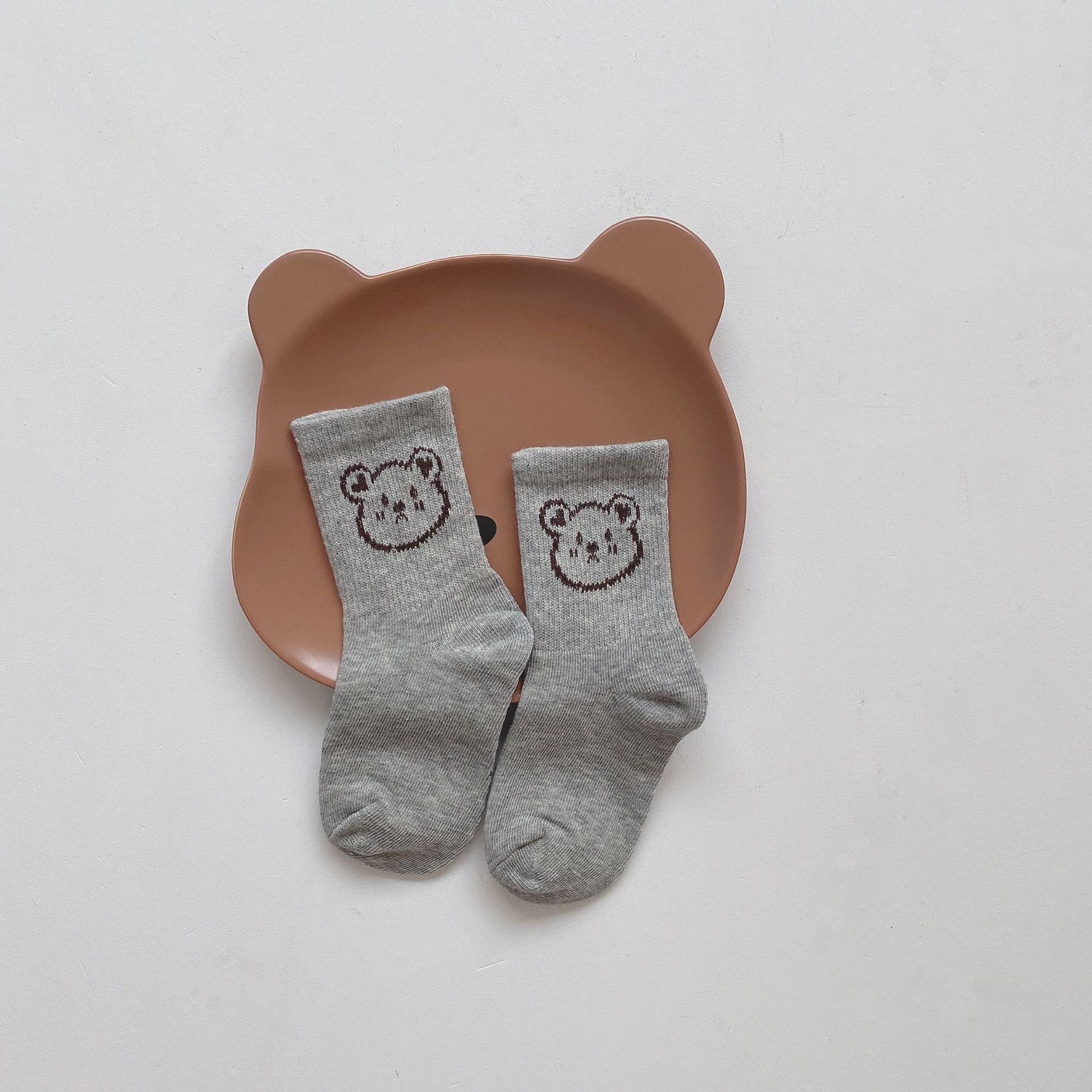 5 Paren/partij Peuter Jongens Meisjes Sokken Baby Kids Leuke Cartoon Beer Katoen Tube Sokken Kinderen Enkelsokken Antislip vloer Sokken