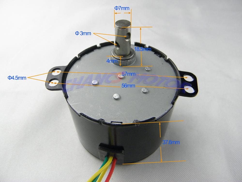 Motor síncrono CHANCS AC 220V 50KTYZ 50RPM motorreductor Motor eléctrico Motor magnético permanente 6W