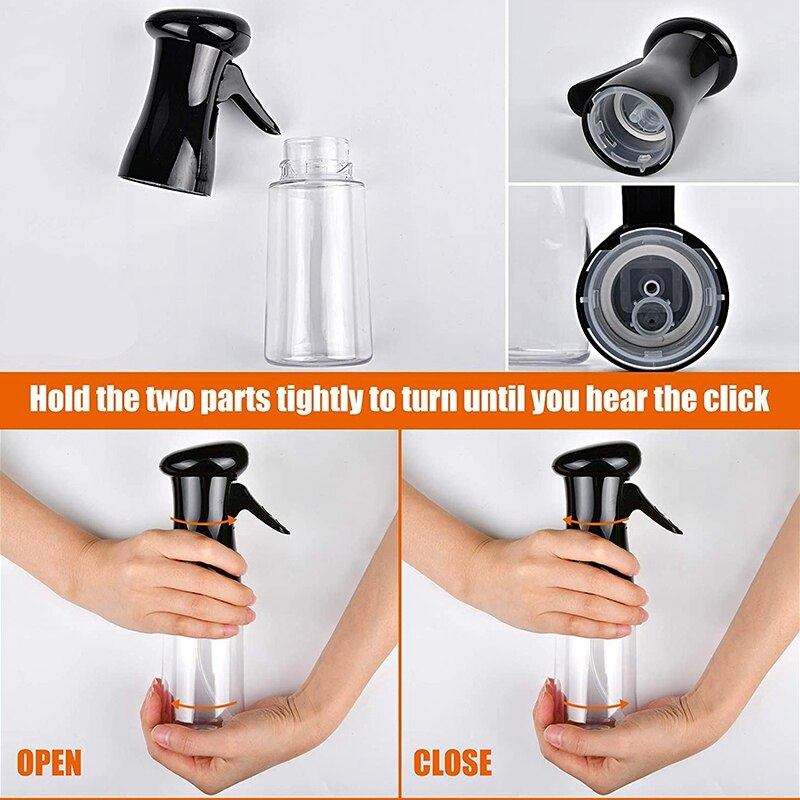 Oil Sprayer for Cooking 2PACK Set Refillable Olive Oils Dispenser Spray Versatile Vinegar Spritzer Bottles with Brush