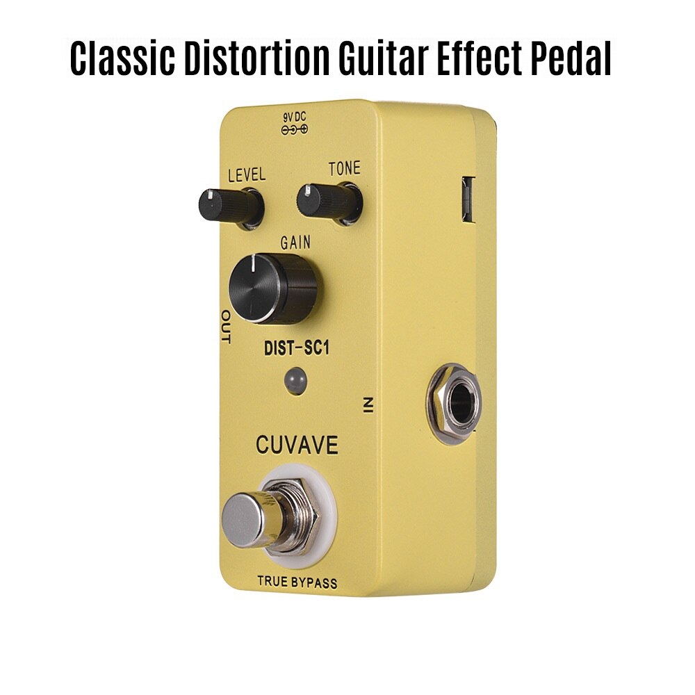 Serie gitaar effectpedaal 8 effecten gitaarpedaal true bypass volledig metalen shell gitaar onderdelen & accessoires: Klassieke vervorming