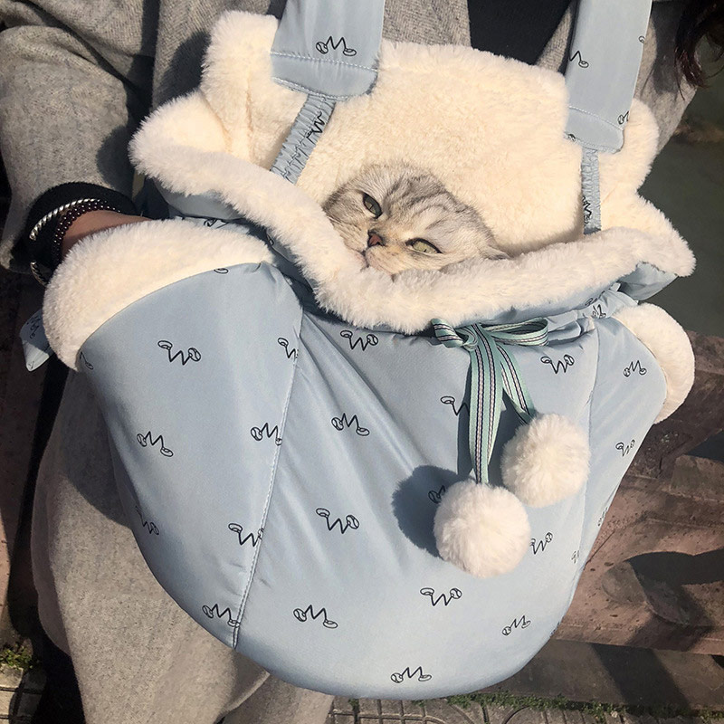 Kæledyrshundebærere rygsække fronthængende brystpakke halvlukket varm taske til udendørs chihuahua katte hvalpebærestrops taske