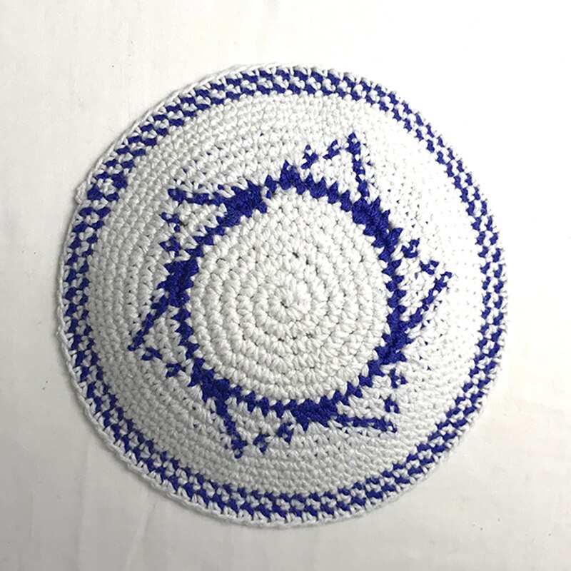 Judaica-gorro de Kippah de punto Judaica, sombrero de Kippah, Yarmulke, Yarmulka, 15cm, 5,9 pulgadas: 4