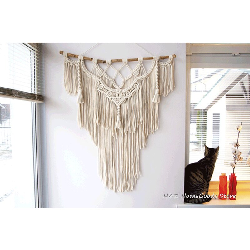 BIg Size Macrame Tapestry Wall Hanging Bohemian Handicrafts Woven Modern Boho Living Room Bedroom Wall Decoration 75*100cm