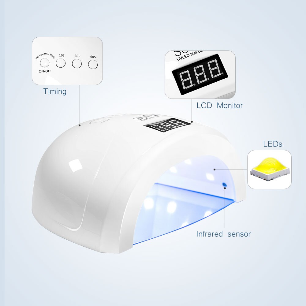 Led lampa nail sun 1s spik uv lampa sun en led lampa 30 leds 24/48w switch ultraviolett nageltork lampa vernis gel nail tool