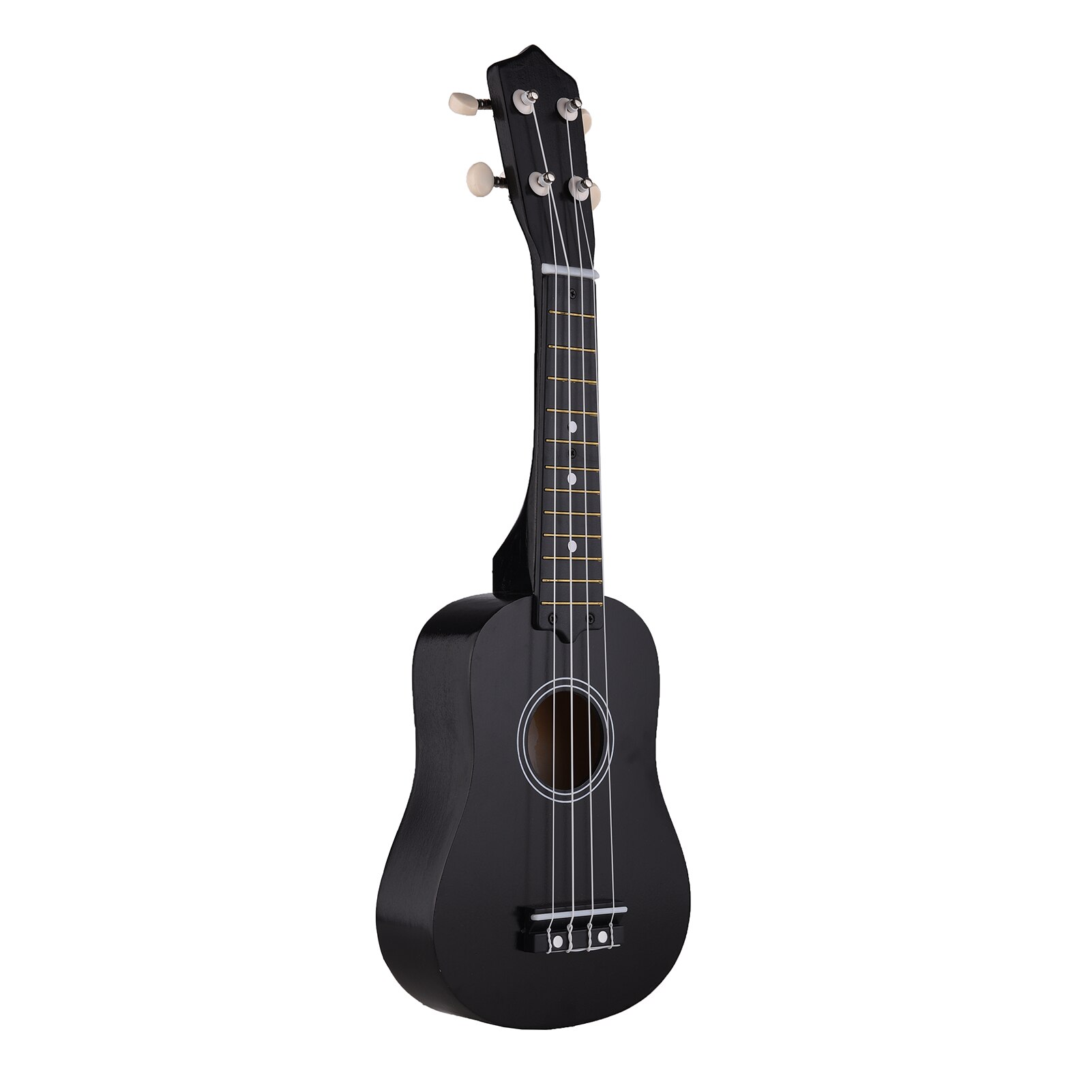 Muslady 21 pulgadas ukelele de 4 cuerdas, guitarra pequeña ukelele bajo instrumento Musical de madera de Beige instrumentos de cuerda