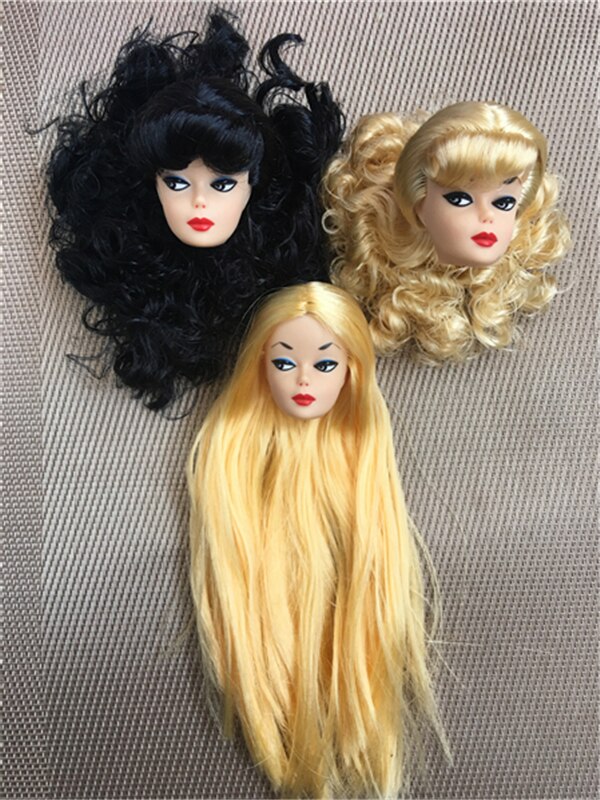 St Zeldzame Lange Haar Pop Hoofd Collectie Geworteld Haar Pop Heads 1/6 Lady Speelgoed Hoofd Diy Speelgoed Onderdelen Mannelijke vrouwelijke Pop Heads