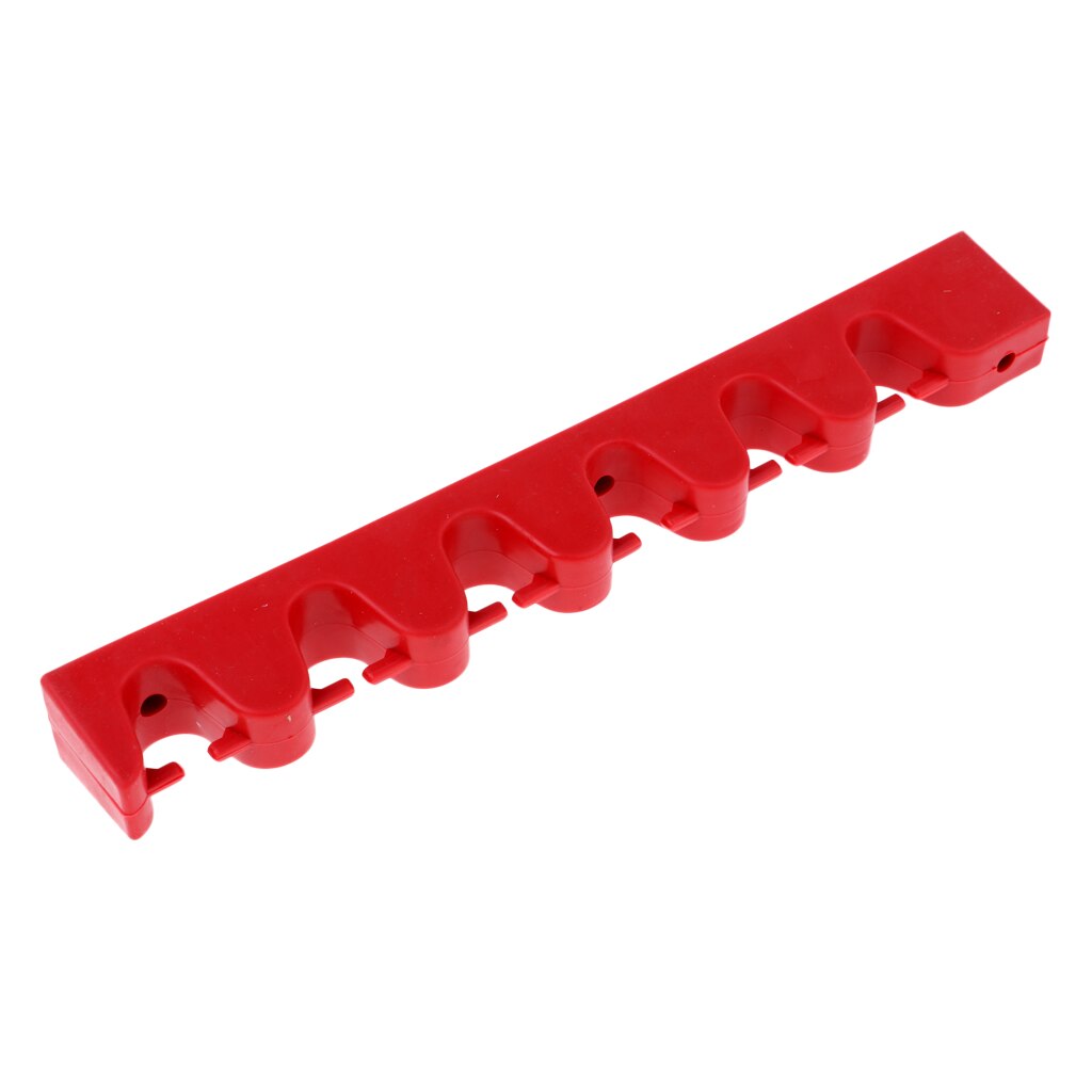 6-Cue Wall Mount Biljartkeu Rack, Plastic, Zwembad/Snooker Rodstidy Houder