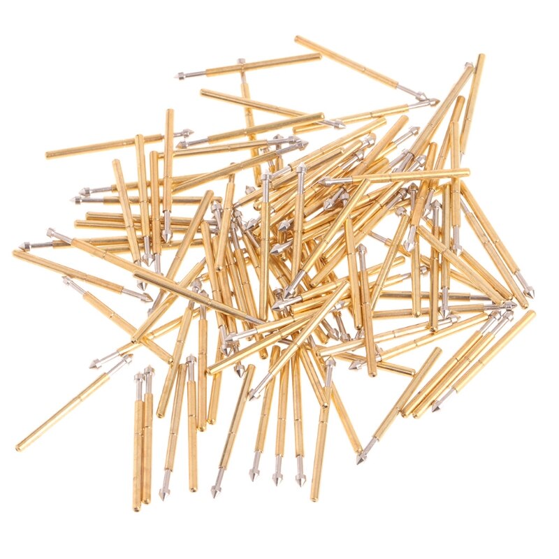 100 Pcs Spring Test Probe Pogo Pin P75-E2 Dia 1.3mm Length 16.5mm