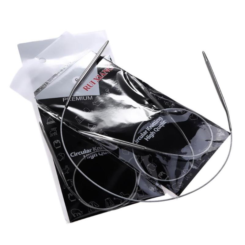 11pcs Stainless Steel Circular Knitting Needles Circular Needles for Knitting Crochet Weaving Pins Needlework Needles