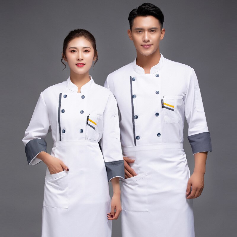 Restaurant Clothes Chef Uniform After Men Long Sleeve Qiu Dong Hotel Catering Chef's Kitchen Clothing
