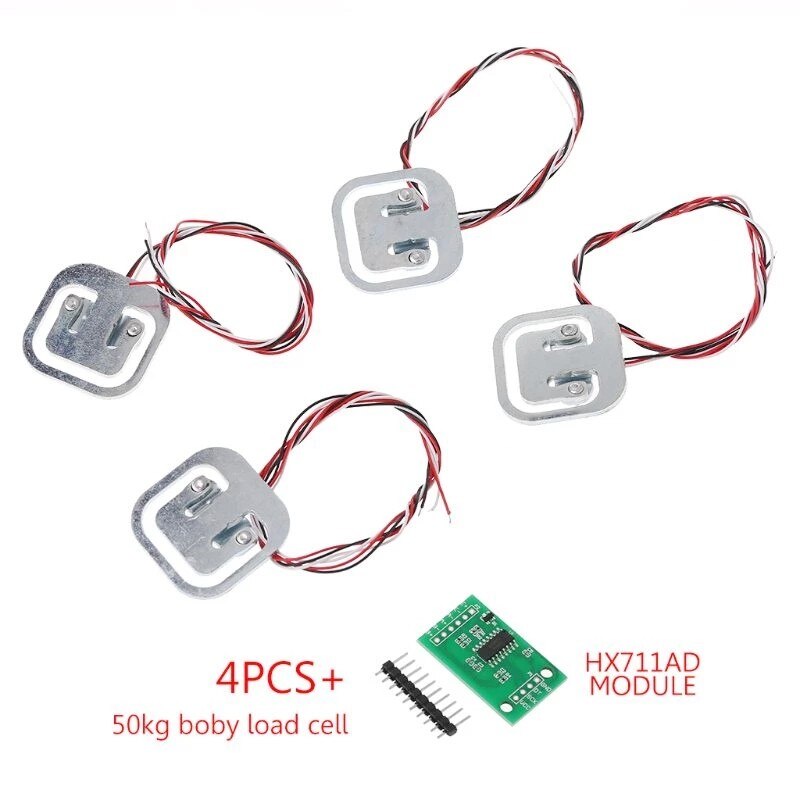 4Stck 50kg Menschlichen Maßstechen Wägezelle Gewicht Sensoren + HX711 AD Modul Körper zuletzt Zelle Wiegen Sensor Druck sensoren Messung Werkzeuge