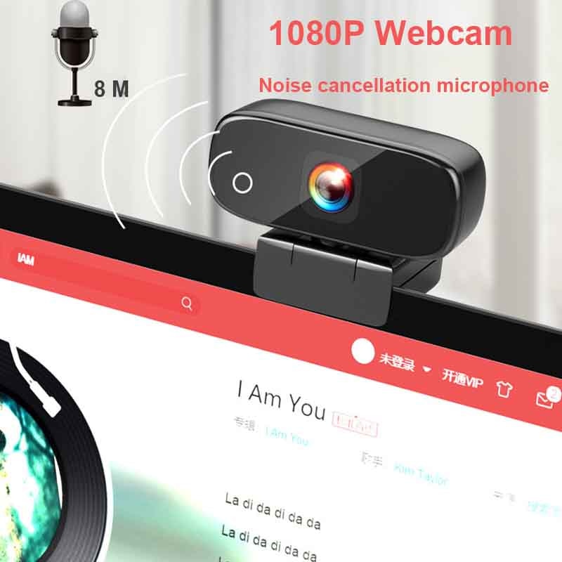 Webcam 1080p hd completo webcam computador computador câmera web com microfone para vídeo chamada conferência trabalho transmissão ao vivo