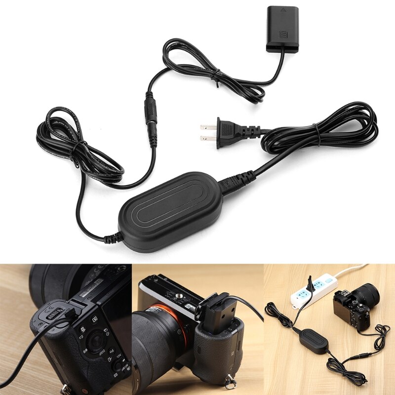 Us Plug Power Supply Adapter Om NP-FW50 Dummy Batterij Eliminator Coupler Kit Voor Sony A7 A7II A7RII A7R2 A7S2 A6500 a6400 A6300