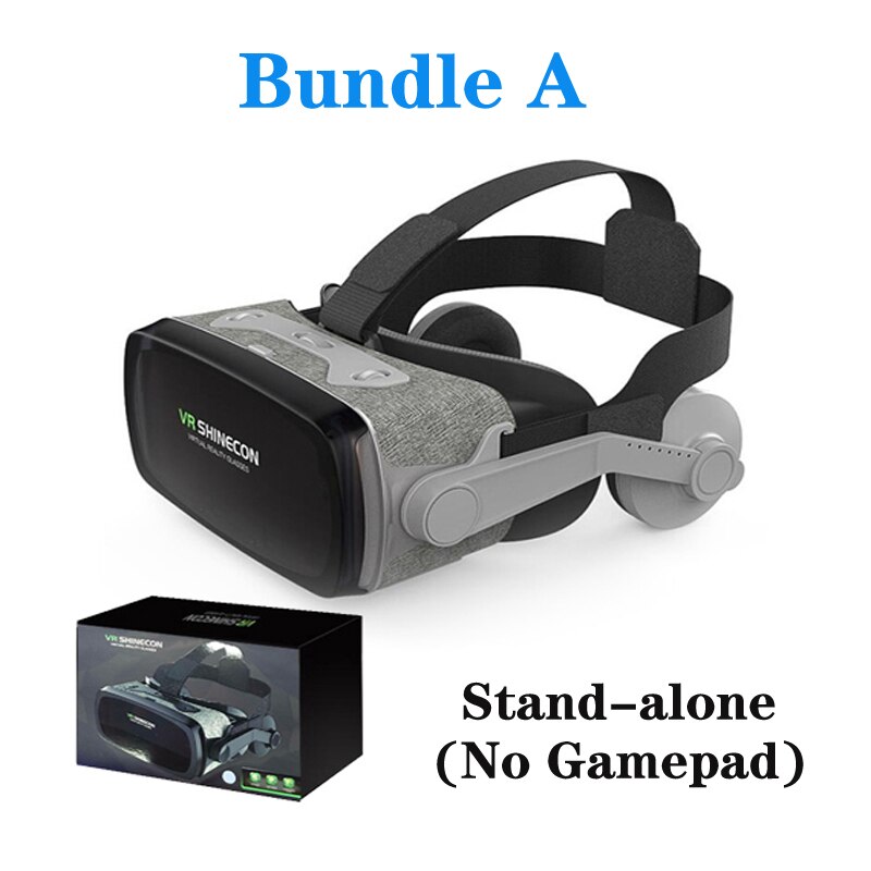 G07E 3D VR Glasses Box VR Headset Helmet For 4.7 to 6.53 Inch Smartphones Movie Video Game Virtual Reality Devices With Rocker: A