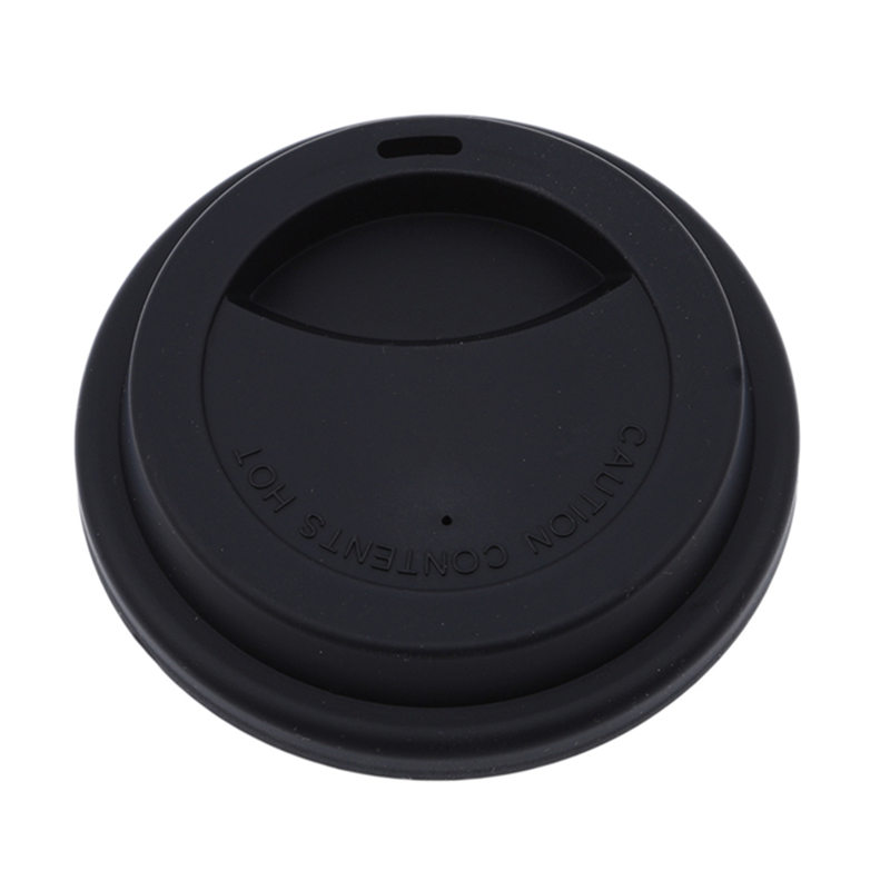 1pc gjenbrukbare silikon tøye ut deksler matte ferske deksel silikon isolasjon anti-støv kopp deksel te kaffe universell tetning lokk: Svart