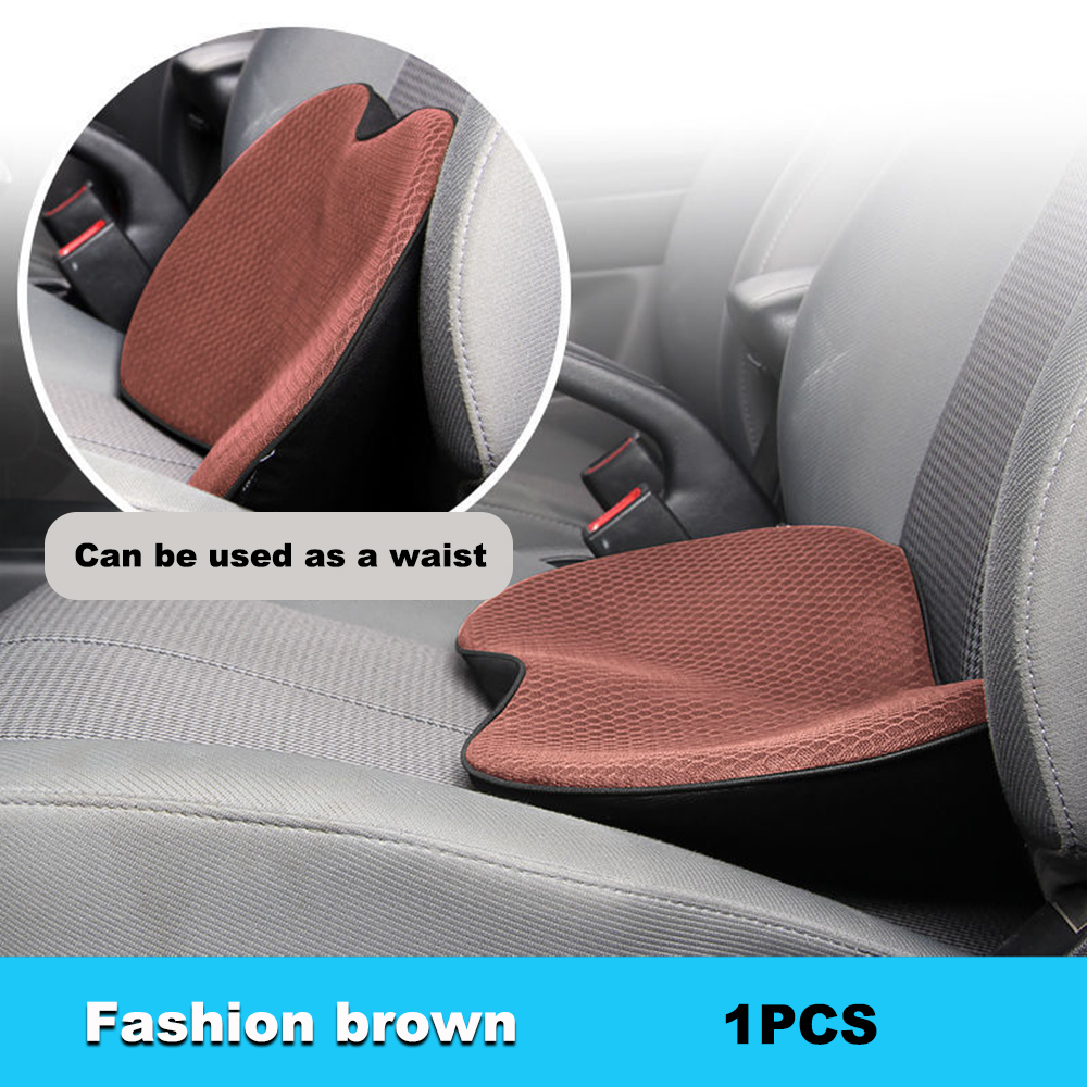 Memory Foam Zitkussen Lendensteun Kussen Ergonomische Stoel Ademend Mesh Auto/Kantoor/Computer Stoel/rolstoel: Fashion Brown