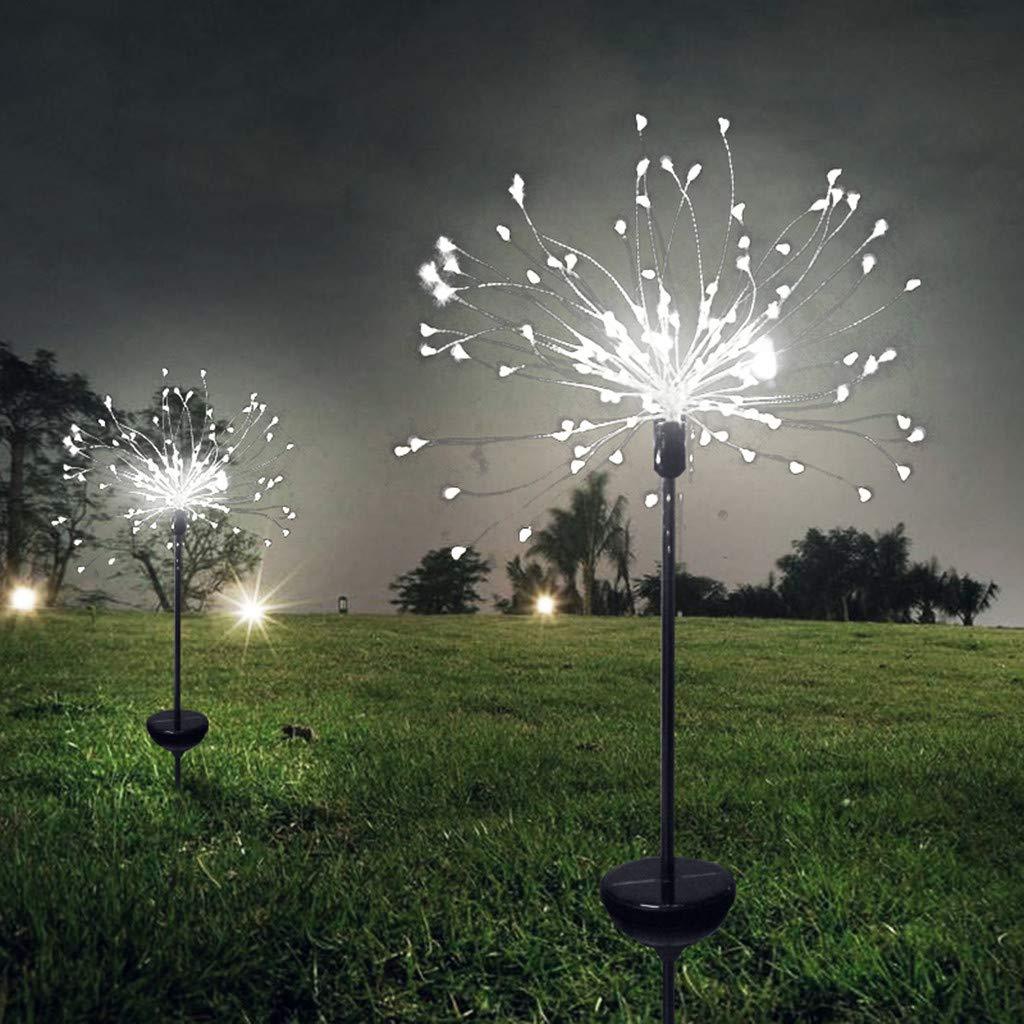 Outdoor LED Solar Fireworks Lights 90/120/150 LEDs Waterproof String Fairy Light Home Garden Street Patio Christmas Decors Lamp: white / 90 LED