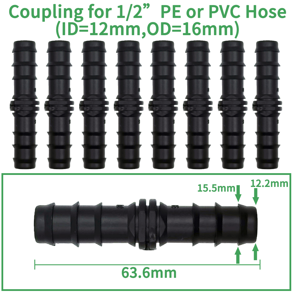 1/2 "1/4" Außengewinde anschluss an Widerhaken 16mm 20mm 25mm Pe Schlauch adapter T-Stück Winkel bogen Garten bewässerung Tropf bewässerungs system