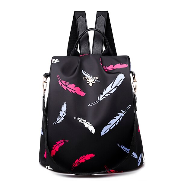 Waterproof Oxford Women Backpack Colored circles Anti-theft Women Backpacks Ladies Large Capacity Backpack: Pattern-I