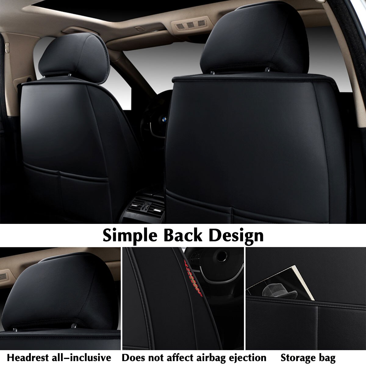 Universial Front Car Seat Cover Protector Auto Covers Pu Lederen Volledige Bescherm Antislip Voor De Meeste Auto