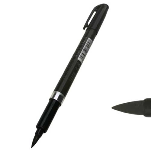 Svart pensel penna kalligrafi penna markörer konst skriva kontor skolmaterial brevpapper student målning bokstäver pennor markörer: L