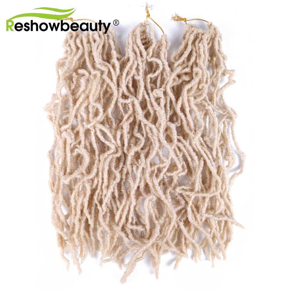 Synthetic Faux Locs Crochet Hair 24 Inch 110g Dreadlocks Crochet Braiding Hair 20 Strands/Pack Nu Faux Locs Braids Reshowbeauty