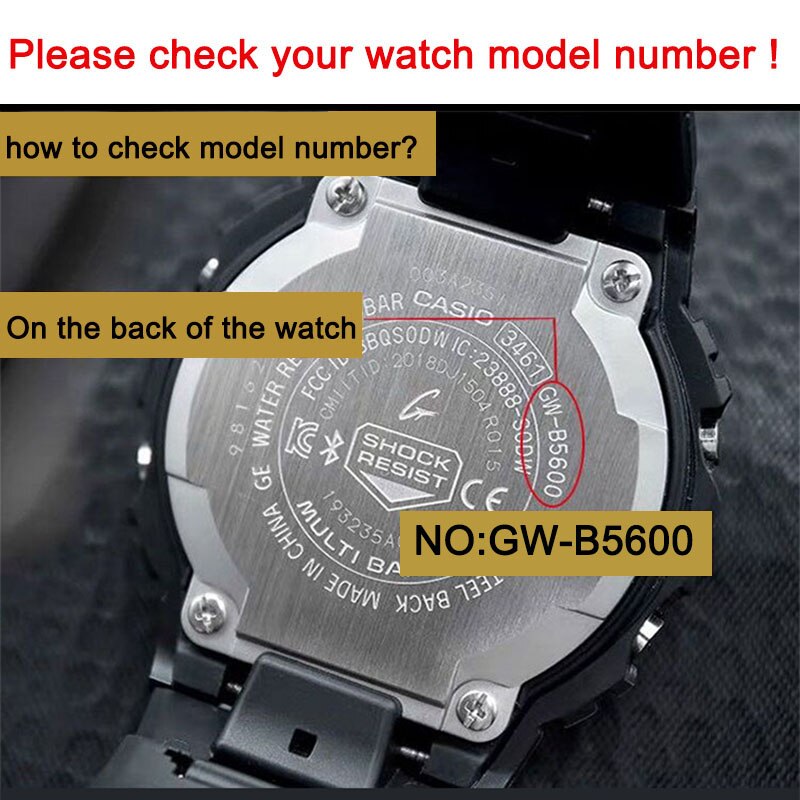 Watch Bezel Strap for Casio G-SHOCK DW5600 DW5610 GW-B5600 G5600E gwm5610 Mod Mecha Steel Titanium Watchband Case Accessories