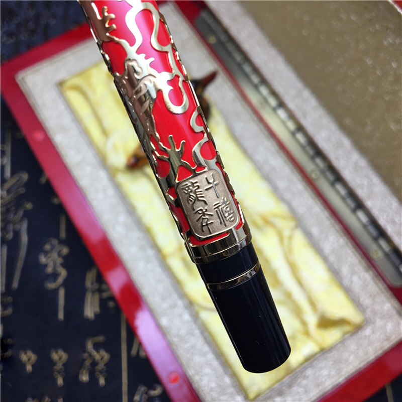 JinHao – stylo à bille 5000 en Relief Dragon Gloden, , écriture fluide suisse, fournitures de bureau