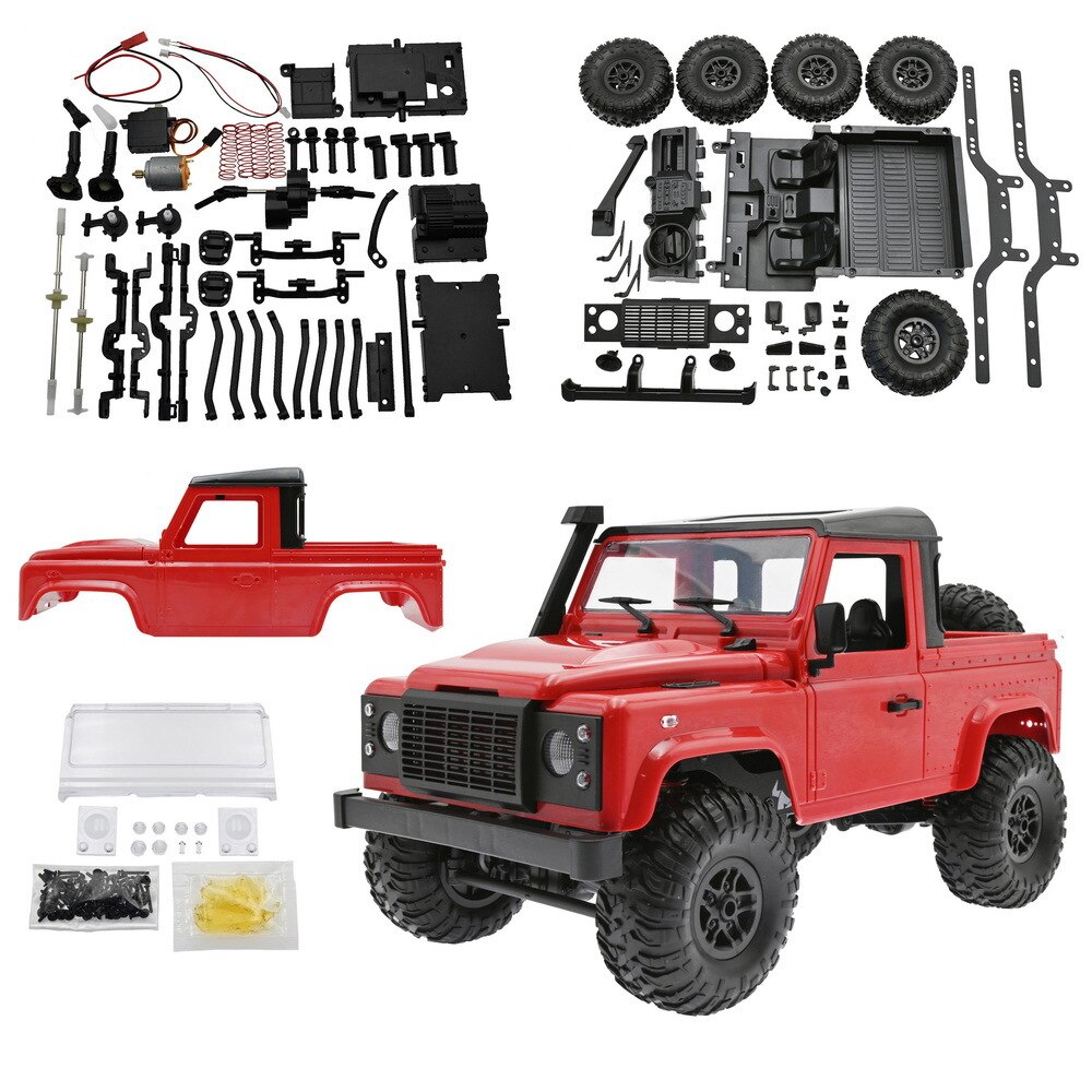 MN-91 1:12 RTR/KIT Version 2.4G RC Car Remote High Speed Off Road Truck Vehicle Toy RC Rock Crawler Buggy Climbing Car Boy Toys: MN-91 KIT Red