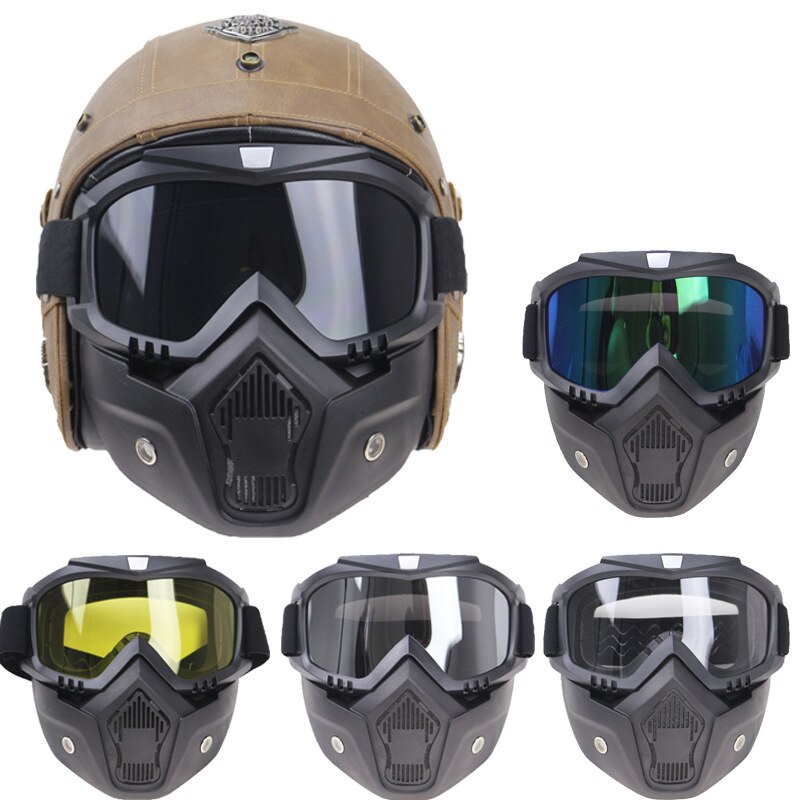 Motorhelm Riding Goggles Bril Motocross Uv 400 Anti-Slip Moto Afneembare Masker Goggle Bescherming Ski Bike Verstelbare
