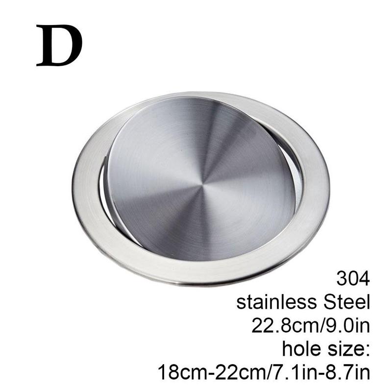 Built-in Countertop Lid Trash Can Lid Anti-rust Steel Lid Shake Lid Clamshell Kitchen Sink Tooling Lid Concealed Wholsale