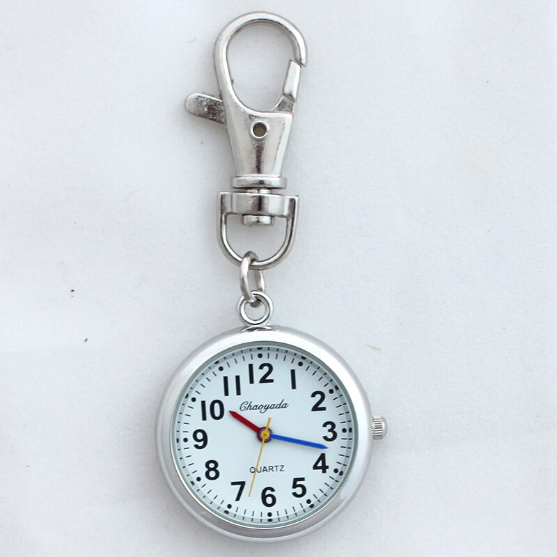 Zilver Goud Brons Retro Pocket Key Ring Clip Sluiting Zak Horloge Quartz Horloge GL52 Leuke Pocket Horloges