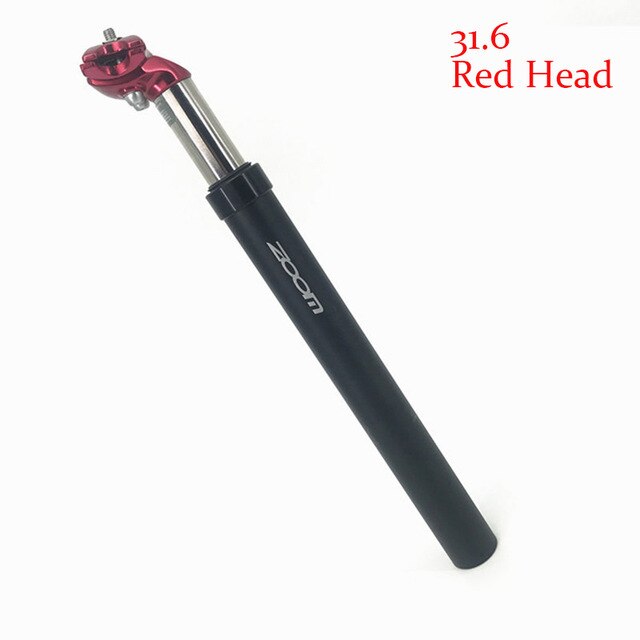 ZOOM Suspension Bicycle SeatPost 27.2x350mm 31.6x350mm MTB Seat Post Aluminium Bike Shock Absorption Damping Seat Tube: Red316