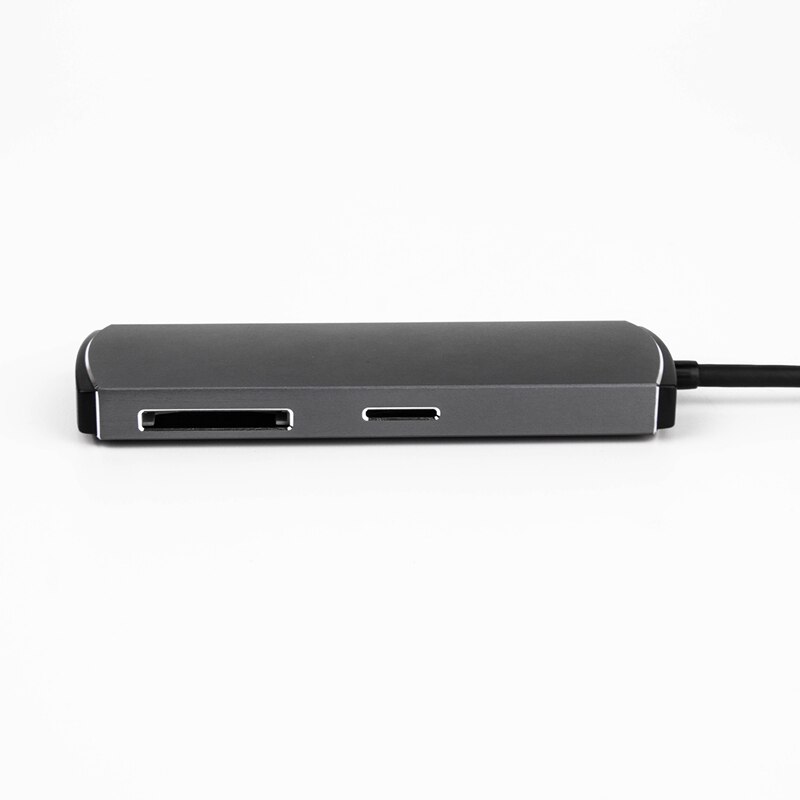 6 in 1 Typ C Hub Verlängerung Docking Bahnhof USB Multifunktionale Typ-C Hub Hub Geeignet für PC Laptop