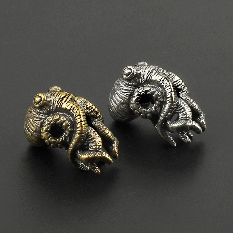 Bläckfisk kniv pärlor mässing bläckfisk pärlor paraply rep hänge vintage koppar paracord pärlor diy