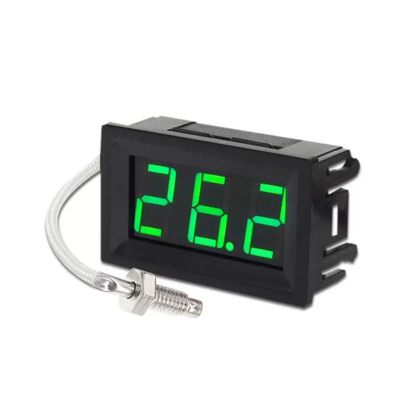Termómetro termopar Industrial de alta temperatura tipo K M6, medidor de temperatura Digital de 12V, termógrafo de 30 ~ 800 grados: Plata