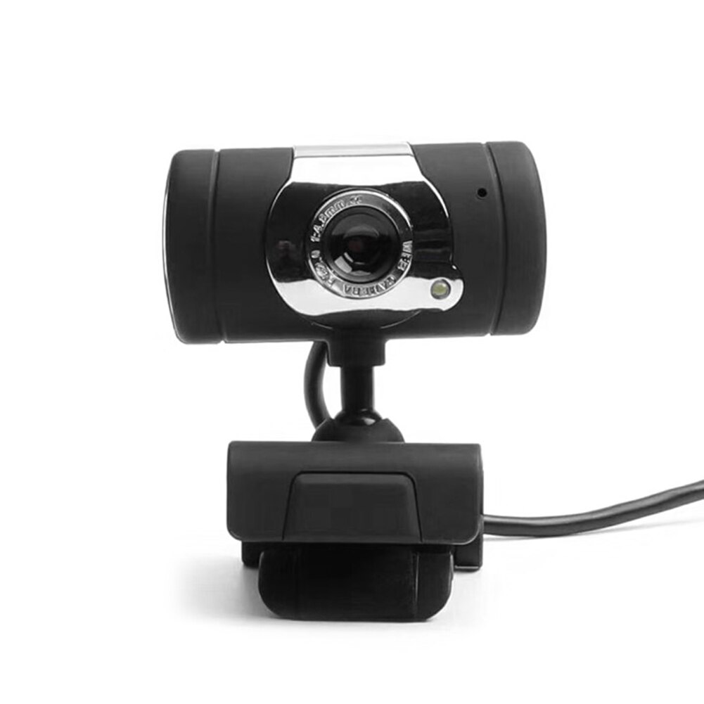 360 Rotatable Web Camera Microphone Built-in Durable USB 2.0 HD Clip-on Video Conference Webcam for PC School Office Working