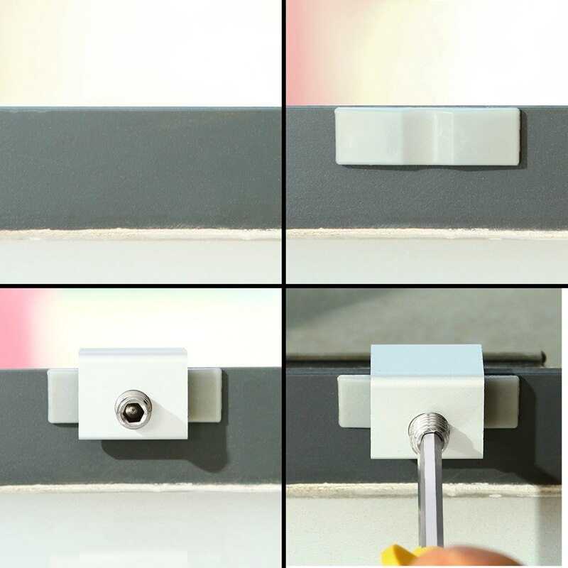8 Pack Adjustable Sliding Window Locks Stop Door Frame Security Locks