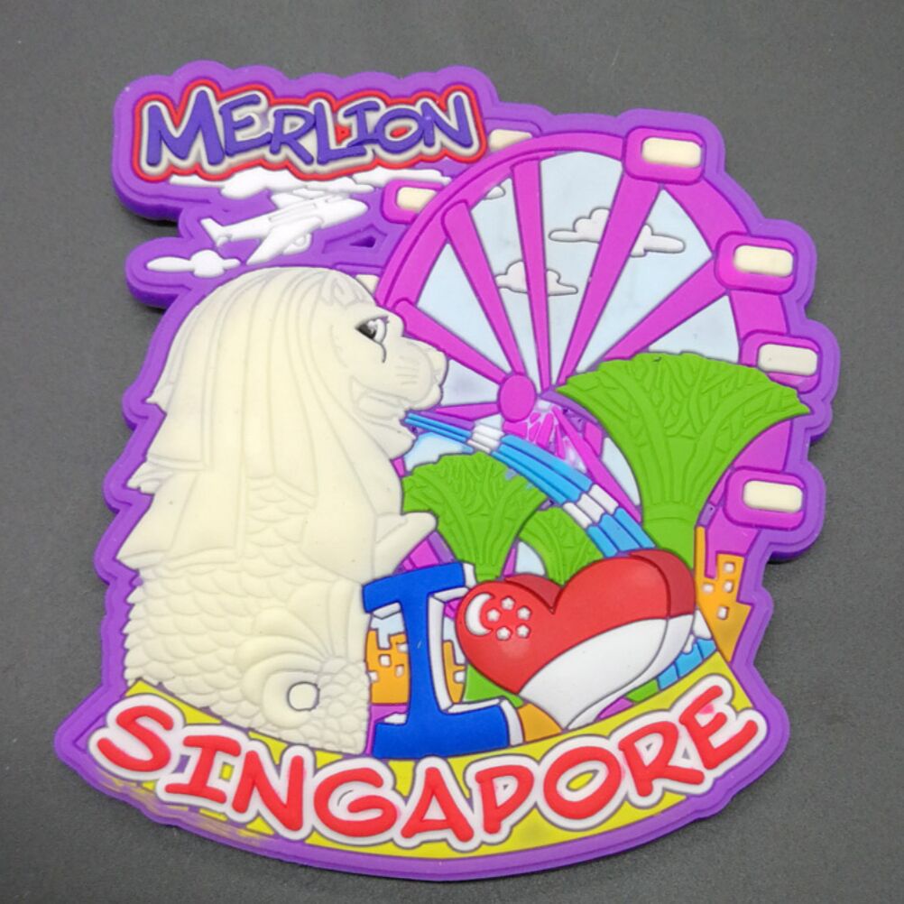 Singapore Rubber Fridge Magnet Tourist Souvenirs Refrigerator Magnetic Stickers Travel collection: XIAOJB (13)