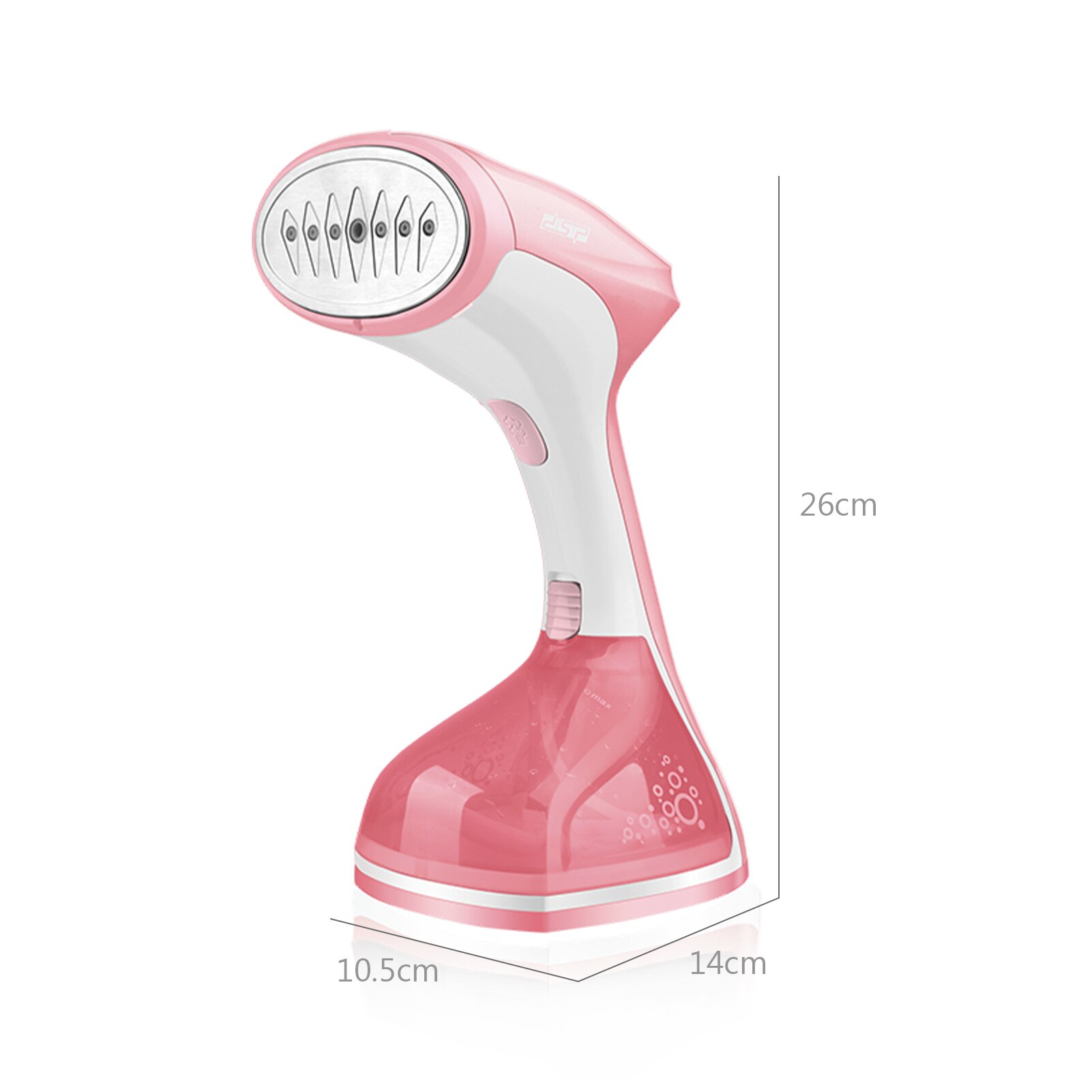 Garment Steamer Portable Handheld Fabric Steamer Wrinkle Remover 1500 Watts 220ml Capacity Water Tank Stainless Steel Nozzle: Pink