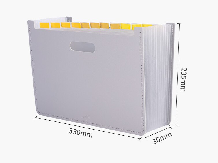 2022 Aankomst Desk Bestandsmap Document Papier Organisator Opslag Houder Multilayer Uitbreiden Box School Kantoorbenodigdheden: Grey A