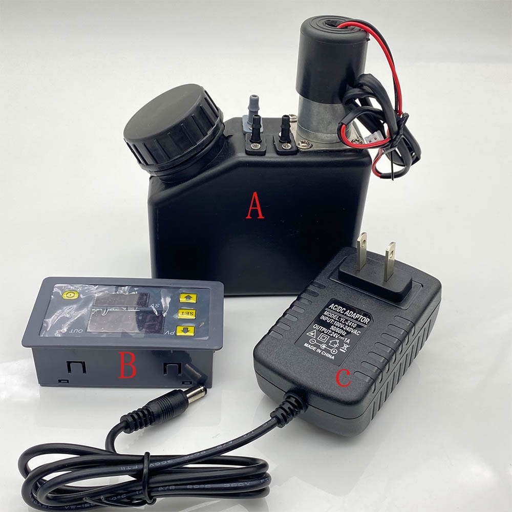 UV Ink Tank 250ml with Liquid Sensor Stirring Motor 24V for UV Printer White Inks Sub Tank UV Bulk Tank Alarm Buzzer and Light: one set