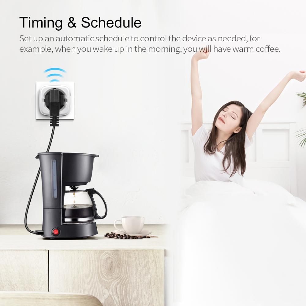 1/2/4Pcs Smart Home Wifi Socket Eu Power Plug Smart Controle Werk Met Dohome/Homekit app 15A Schakelaar Outlet Power Adapter