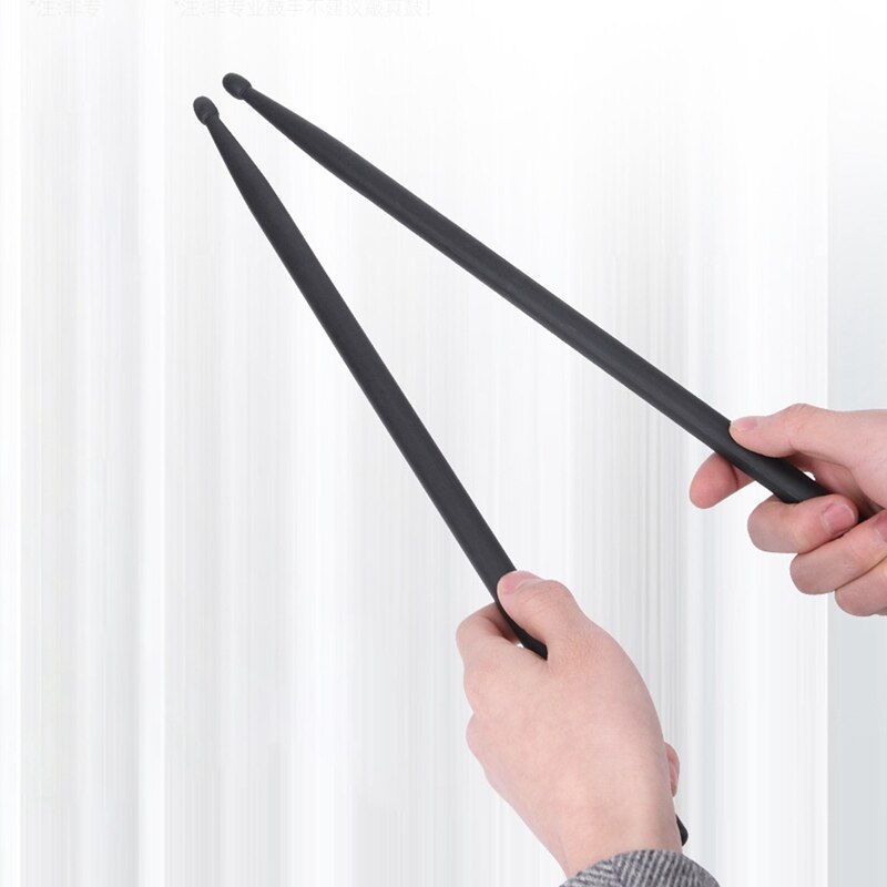 Baquetas pesadas de aleación de aluminio, juego de tambor 5A, instrumento Musical, accesorios de percusión para principiantes, color negro, 41cm