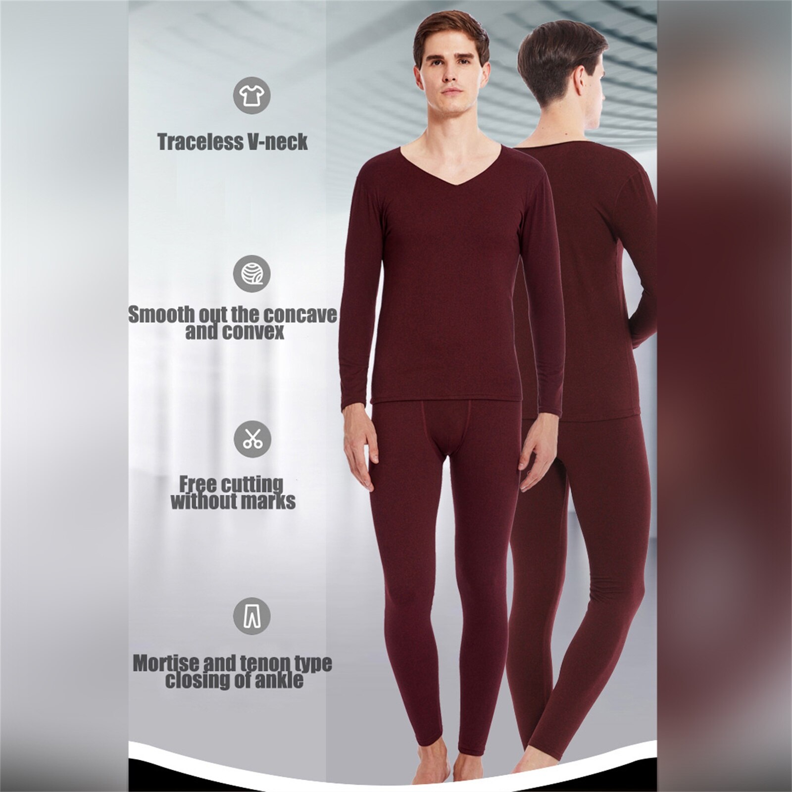 Winter Warm Thermal Underwear Thicken Men Cotton Thermal Wear Pants + Shirt Men Underwear Winter Size L-4XL Thermals Clothes