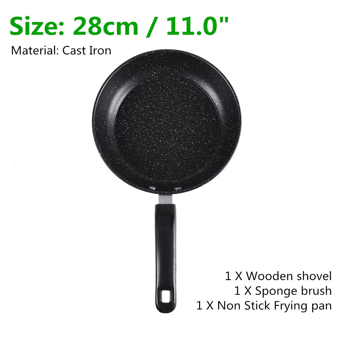 24/26/28Cm Non-stick Koekenpan Maifan Stone Pannenkoek Ei Steak Koekenpan Pot Pizza Panckae pannen Koken Tool Voor Inductie Gas Oven