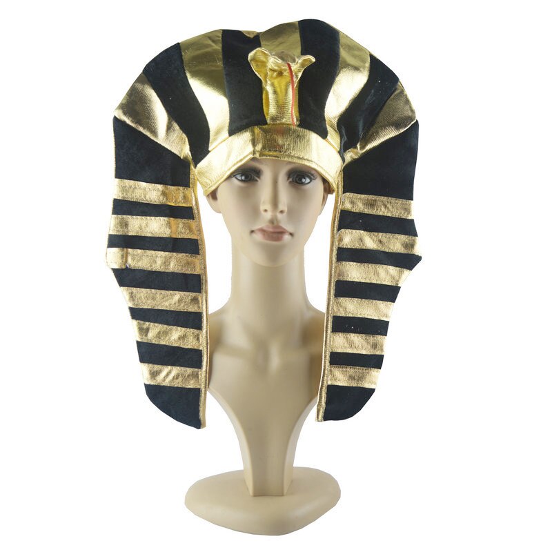 Sombrero Vintage de Egipto para niños y adultos, sombrero de rey Faraón Egipcio, tocado, vestido de fantasía, accesorio de disfraz